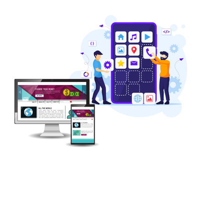 Mobile App Development Illustration